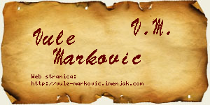 Vule Marković vizit kartica